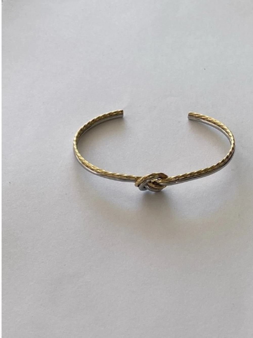 Delicate Gold Knot Open Cuff Bracelet - Women Jewelry